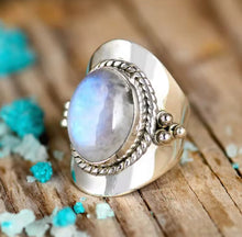 Cargar imagen en el visor de la galería, Anillo ESPEJO DEL ALMA Piedra luna