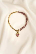Cargar imagen en el visor de la galería, Collar ''SELFLOVE'' Cuarzo fresa