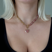 Cargar imagen en el visor de la galería, Collar ''SELFLOVE'' Cuarzo fresa