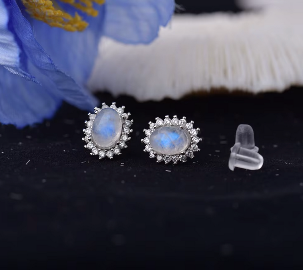 Pendientes ''MAGIA'' Piedra luna