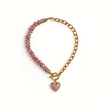 Cargar imagen en el visor de la galería, Collar &#39;&#39;SELFLOVE&#39;&#39; Cuarzo fresa
